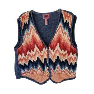 Cambridge Country Store Dry Goods Co. Chevron Vintage Southwest Sweater Vest M